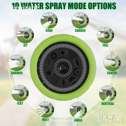 Пистолет за поливане WLZP, 10 регулируеми режима на пръскане, за миене на автомобили и др. НОВО, снимка 3 - Градински инструменти - 52553915