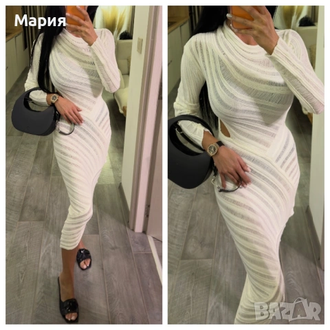 Плажна рокля в бяло