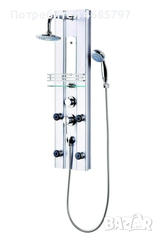 Дизайнерски душ-панел с хидромасаж.