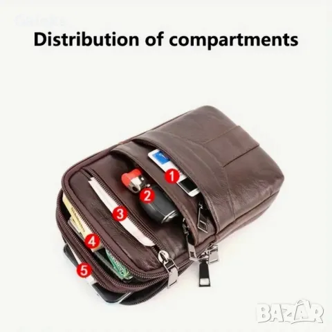 Малки, Удобни и Компактни, дисплей чантички - Черна естествена кожа!, снимка 16 - Чанти - 50087382