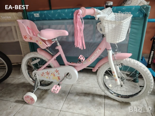 🎀 Детски велосипед Dech 16” – Розова мечта за малката ви принцеса! 🎀, снимка 2 - Детски велосипеди, триколки и коли - 50666596