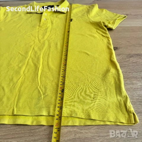 Мъжка поло тениска Lyle & Scott цвят жълто размер XL, снимка 3 - Тениски - 53685365