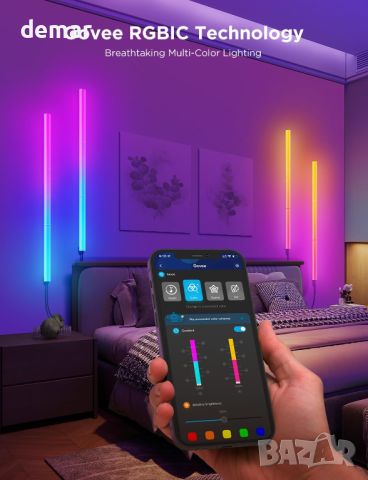 Govee RGBIC Glide Wall Lights, Smart LED, 6 бр., Работи с Alexa и Google Assistant, снимка 4 - Лед осветление - 45962322