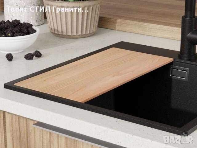 Oslo 50 TOP кухненска гранитна мивка Осло 50 XXL Top 480 x 500 мм, снимка 4 - Мивки - 51497446