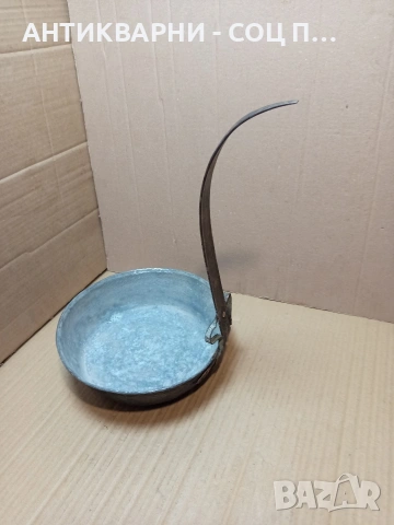 Соц Стар Ръчно Кован Меден Тиган. НОМЕР 716., снимка 2 - Антикварни и старинни предмети - 53513738