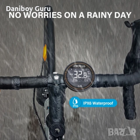 M2 CYCPLUS GPS велокомпютър, безжичен велокомпютър ANT+ Bluetooth велосипеден скоростомер километраж, снимка 8 - Части за велосипеди - 51230979