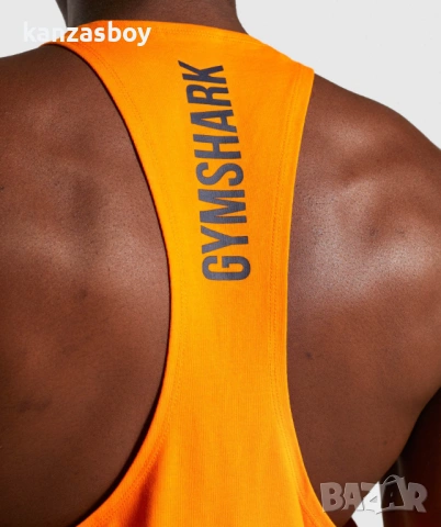 Gymshark Infill Stringer - Orange - мъжки фитнес потник Л НОВ, снимка 2 - Други - 54290049