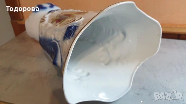 Порцеланова голяма барокова ваза -ARPO, снимка 6 - Антикварни и старинни предмети - 53927396