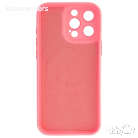 Силиконов кейс bSmart Ultra Trendy Vivid MagSafe и Протектор За iPhone 16 Pro Max (6.9), Розов, снимка 5 - Калъфи, кейсове - 51930002