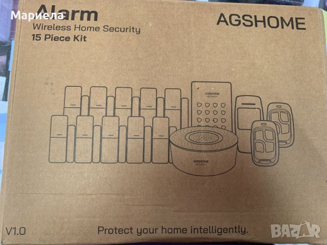Безжична домашна аларма AGSHOME / WiFi alarm work with Alexa / Аларма 120dB , снимка 1 - Други стоки за дома - 45841225