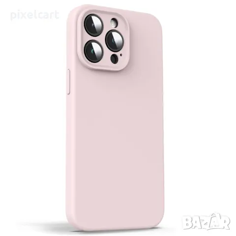 Силиконов калъф LUX Silicone за iPhone 15 Pro Max, Розов, снимка 1 - Калъфи, кейсове - 47916616