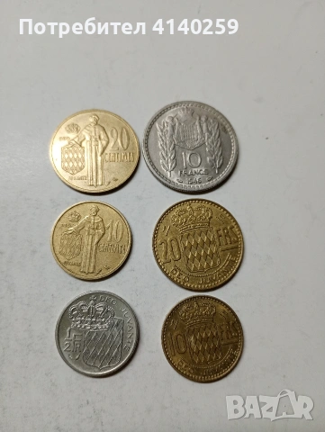 МОНАКО МОНЕТИ , снимка 3 - Нумизматика и бонистика - 54073697