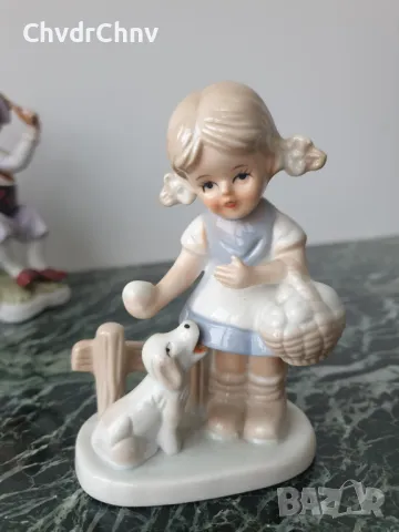 8бр малки порцеланови фигури/деца-музиканти-ученик/статуетки 12-17см, снимка 3 - Статуетки - 50289701