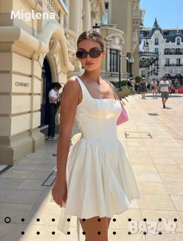 Кокетна бяла рокля , снимка 7 - Рокли - 50832144