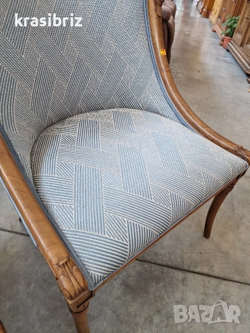 Масивно Ретро Кресло-"Chauffeuse"-2 броя-внос от Германия!ОБЯВЕНАТА ЦЕНА Е ЗА БРОЙ!, снимка 9 - Столове - 54108338
