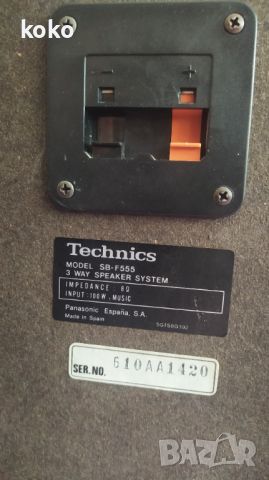 Тонколони Technics F555, снимка 3 - Тонколони - 45481516