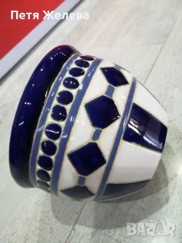 Сини керамични кашпи /немски, снимка 6 - Саксии и кашпи - 50724572