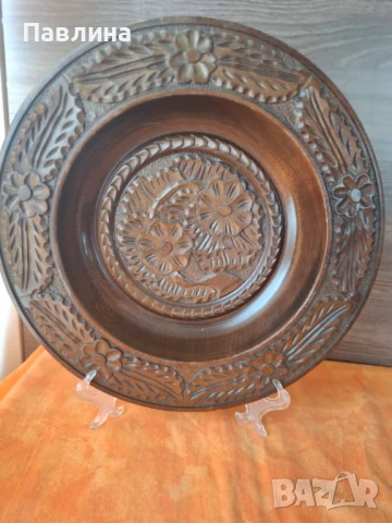 Чиния за стена от дърво, снимка 3 - Други - 51222102