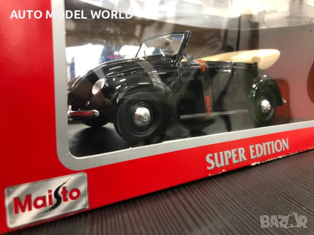 Метална колекционерска количка MAISTO VOLKSWAGEN 1957 1:18 мащаб,нова, снимка 7 - Колекции - 46969975