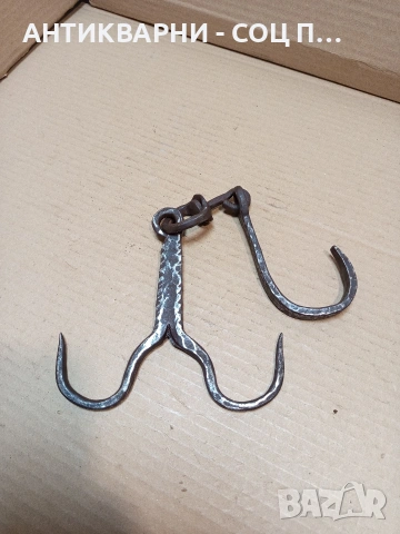 Соц Стар Ръчно Кован Ченгел За Дране На Животни 0.480кг. НОМЕР 779., снимка 4 - Антикварни и старинни предмети - 53878940