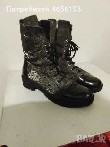 ДАМСКИ. БОТИ ZEBRA естествена кожа и лак N 39