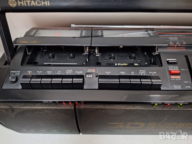 Перфектен! Радио Касетофон Hitachi TRK-3D80. , снимка 5 - Радиокасетофони, транзистори - 54205334