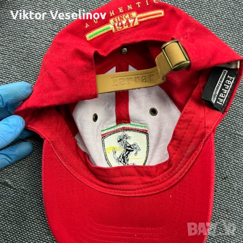 Vintage 90s Ferrari Cap Шапка с Козирка Ферари 90-те Ретро, снимка 4 - Шапки - 54291032