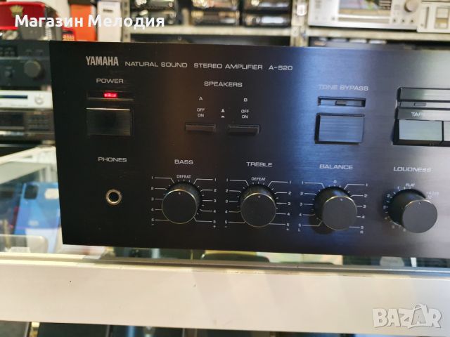 Усилвател YAMAHA A-520 Две по 112 вата на 4 ома. В отлично техническо и визуално състояние., снимка 3 - Ресийвъри, усилватели, смесителни пултове - 46259920