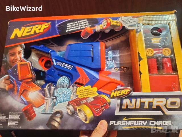 Nerf Nitro FlashFury Chaos c0788 игра с колички НОВО, снимка 7 - Коли, камиони, мотори, писти - 46793791