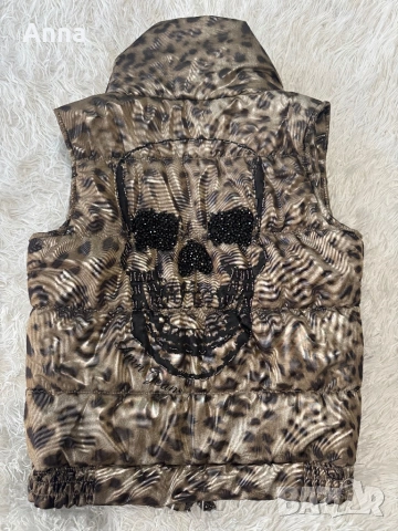Стилен модерен дамски елек. Марка AMN, оригинален. Размери S-M. Цена 40€., снимка 4 - Жилетки - 53899859
