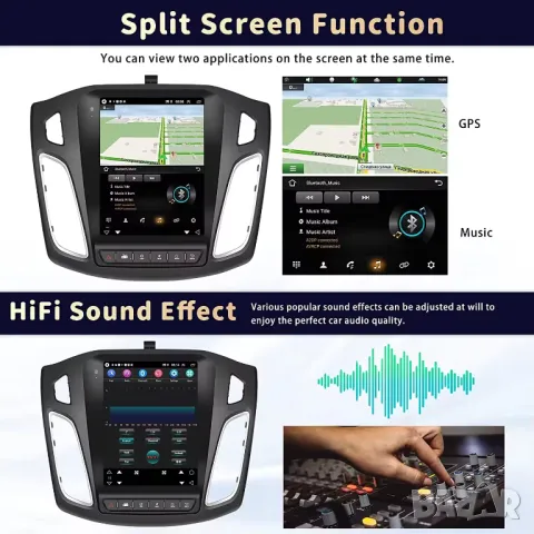 Мултимедия, Двоен дин, Навигация, за Ford Focus, 2011, 2012, 2013, 2014, 2015, 9.7 инча, Android DIN, снимка 7 - Аксесоари и консумативи - 47111142