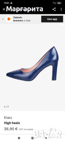 Elara обувки на висок ток сини, снимка 5 - Дамски обувки на ток - 45277187
