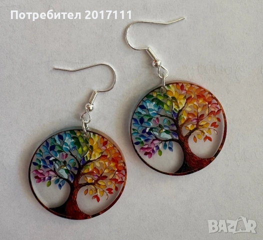 Обеци дърво на живота Баланс на чакрите , снимка 4 - Обеци - 53692720