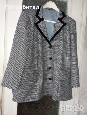 Дамски вълнен  костюм – пола и сако за едри дами  , снимка 5 - Костюми - 52519727