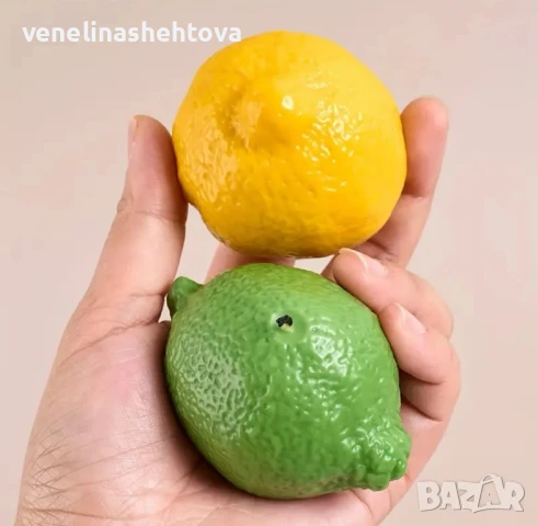 3D 2 модела лимон изправен легнал Силиконов молд форма за свещи гипс сапун смола, снимка 3 - Форми - 50645683