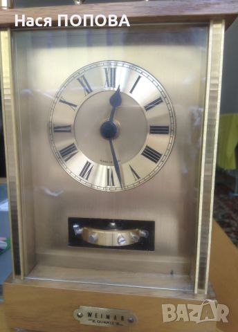 Настолен немски часовник Weimar, кварцов , снимка 1 - Друга електроника - 45381493