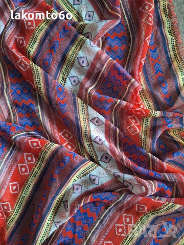 Лот парчета платове, шифон, трико, снимка 7 - Платове и дамаски - 53911110