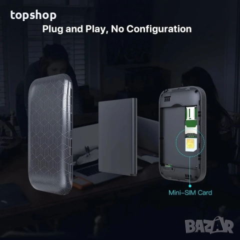 Чисто нов Безжичен рутер Tenda 4G185, 4G/3G, Преносим, 150 Mbps, OLED дисплей, Батерия 2100mAh, снимка 4 - Рутери - 51572617