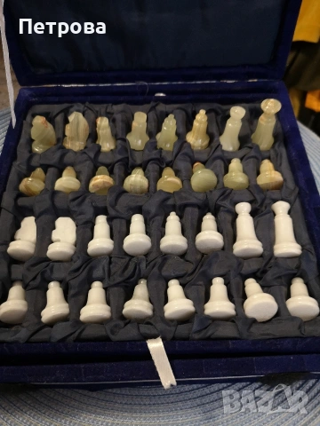 шах от мраморен оникс. , снимка 5 - Шах и табла - 53926647