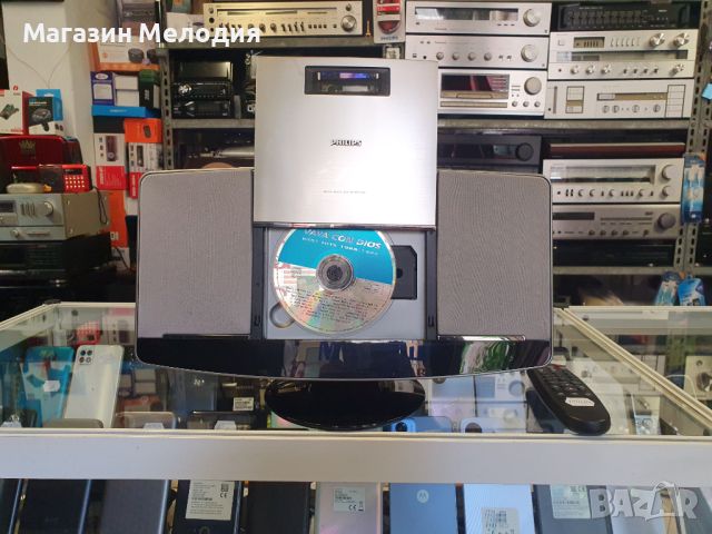 Аудиосистема Philips BTM2056 със вградени колони. Има радио, диск, usb и bluetooth. Има дистанционно, снимка 2 - Аудиосистеми - 45510323