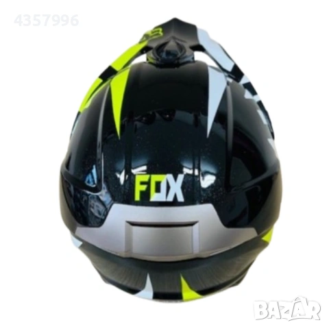 Кросова каска Automat, За мотор, Атв, Вело, S и M размер, Черен-бял с неон, Гланц, снимка 6 - Аксесоари и консумативи - 53444285
