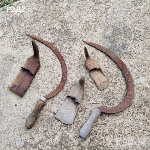 Три стари паламарки и два сърпа, снимка 2 - Антикварни и старинни предмети - 51626909