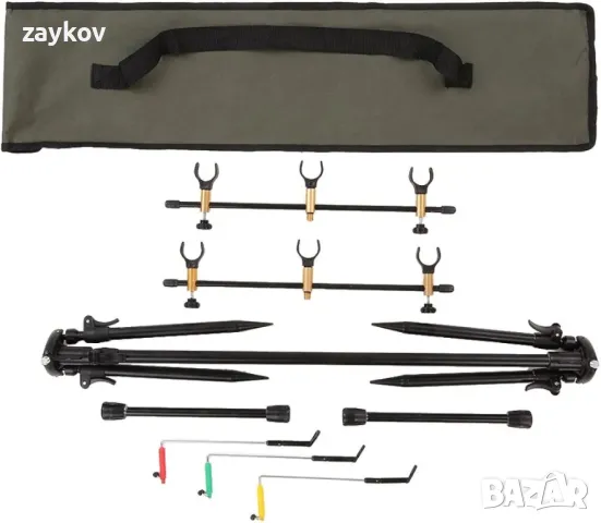 Регулируем прибиращ се държач за въдица за риболов на шаран Lixada, снимка 6 - Въдици - 50336299