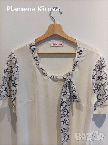 Дамска бутикова блуза, размер M/L, снимка 3 - Тениски - 46408526