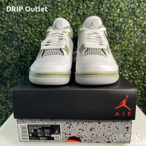 !НОВИ! Jordan 4 Retro | Seafoam | + КУТИЯ, снимка 3 - Маратонки - 54168142