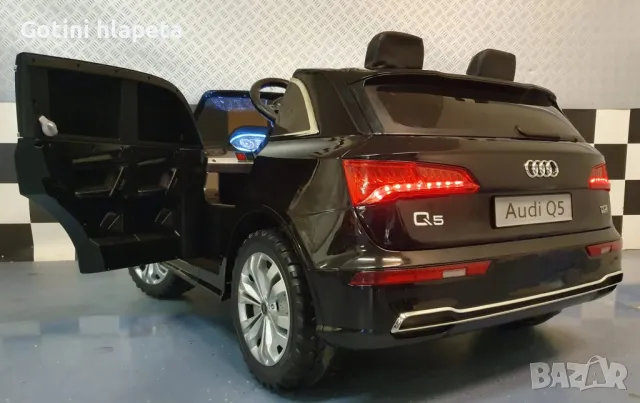  Акумулаторен Двуместна джип Audi Q5 4X4 24V батерия,MP4, снимка 6 - Електрически играчки - 50269121