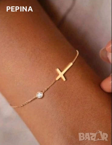 Нежна сребърна гривна с камъче , снимка 2 - Гривни - 51848197