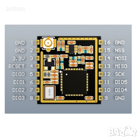 LoRa SX1278 Ra-02 10KM 433MHz Wireless Spread Spectrum Transmission Module DIY, снимка 3 - Друга електроника - 53267207