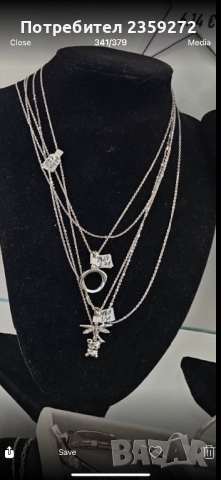 Сребърни колиета, снимка 3 - Колиета, медальони, синджири - 52630605
