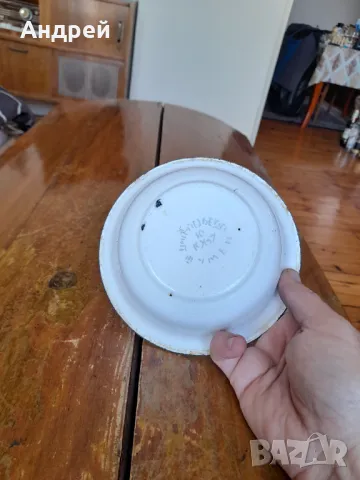 Стара емайлирана паница #13, снимка 5 - Други ценни предмети - 49845229